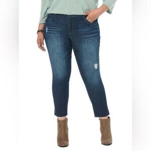 Democracy High Rise "Ab"solution Distressed Denim Plus Skinny Jeans size 22W‎
